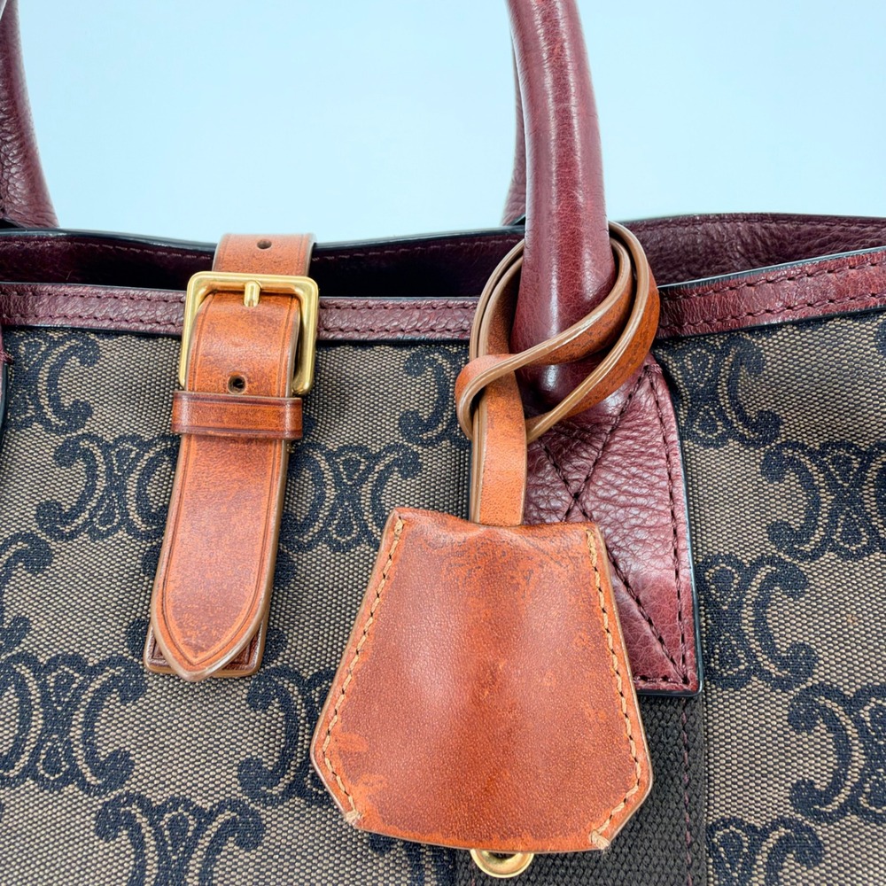 Celine Triomphe Small Tote Brown Monogram Canvas Vintage Luxury Old Money Fall - Picture 11 of 16